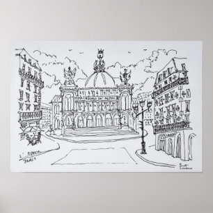 Opernhaus Palais Garnier Paris, Frankreich Poster