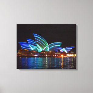 Opernhaus sydney gestreift leinwanddruck