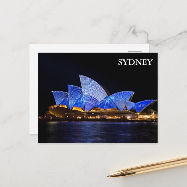 Opernhaus Sydney, Harbo Australien Postkarte (Vorderseite/Rückseite Beispiel)