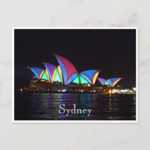 Opernhaus Sydney Leuchten Postkarte