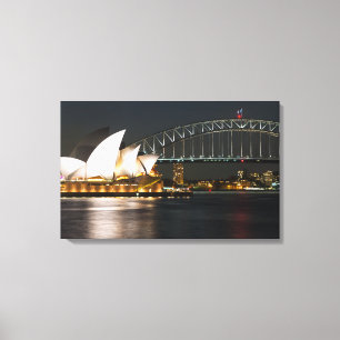 Opernhaus Sydney und Hafenbrücke Leinwanddruck