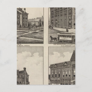 Opernhaus und Residenzen in Kansas Postkarte