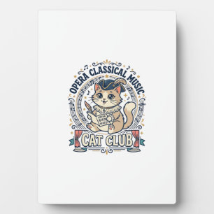 Opernklassik Musik Katze Süße Katze T-Shirt Design Fotoplatte