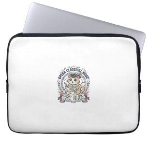 Opernklassik Musik Katze Süße Katze T-Shirt Design Laptopschutzhülle