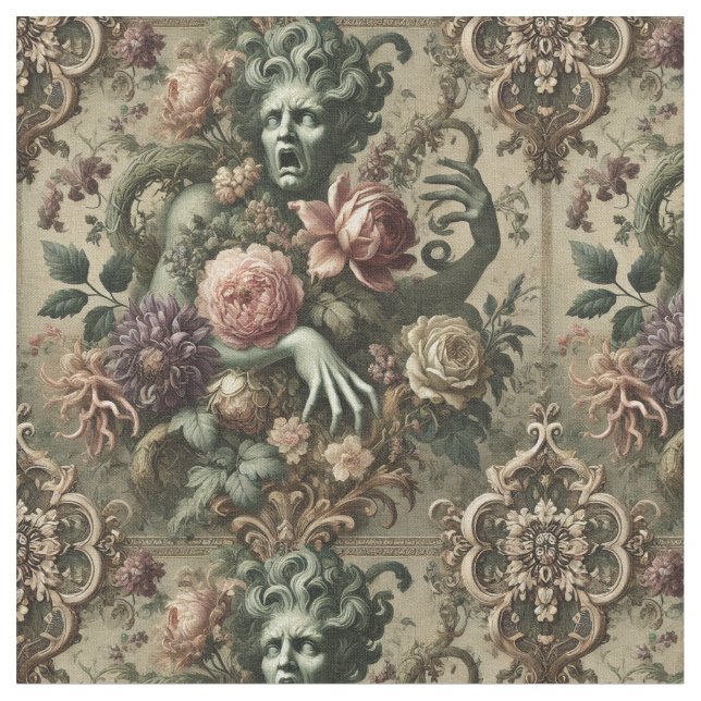 Opernopulenz - Klassische gotische Fliese Stoff (Nahaufnahme)