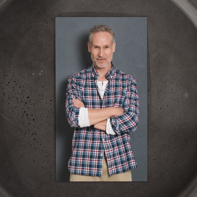 Opernsänger Modernes Foto QR Code Black&White Visitenkarte (Von Creator hochgeladen)