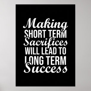 Opfer für den Erfolg - Fitness, Hektik, Erfolg Poster