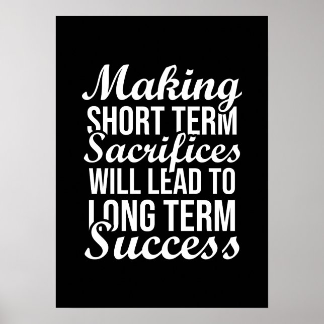 Opfer für den Erfolg - Fitness, Hektik, Erfolg Poster (Vorne)