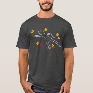 Opfer Mord Tatort Kreide Outlinerue Verbrechen f T-Shirt