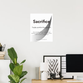 Opfer Zitat Inspirierende Typografie Kunst Poster