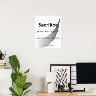 Opfer Zitat Inspirierende Typografie Kunst Poster