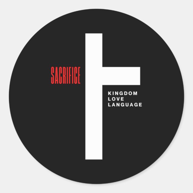 opfern runder aufkleber (Vorderseite)