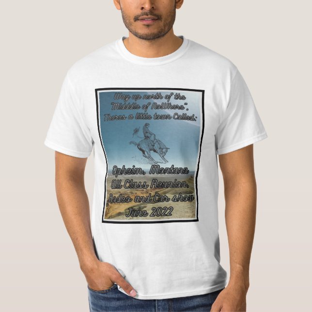 Opheim Montana Rodeo T-Shirt (Vorderseite)