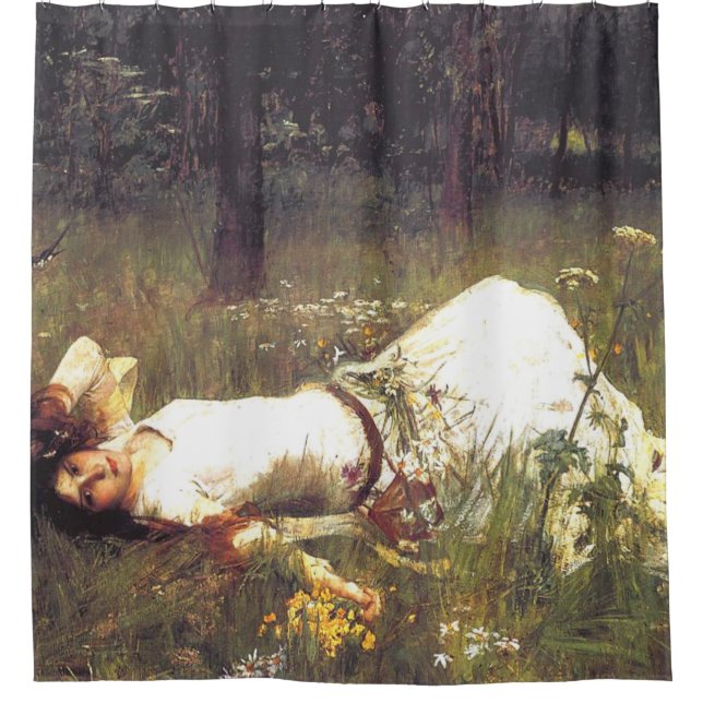Ophelia 1889 von John William Waterhouse Duschvorhang (Vorderseite)
