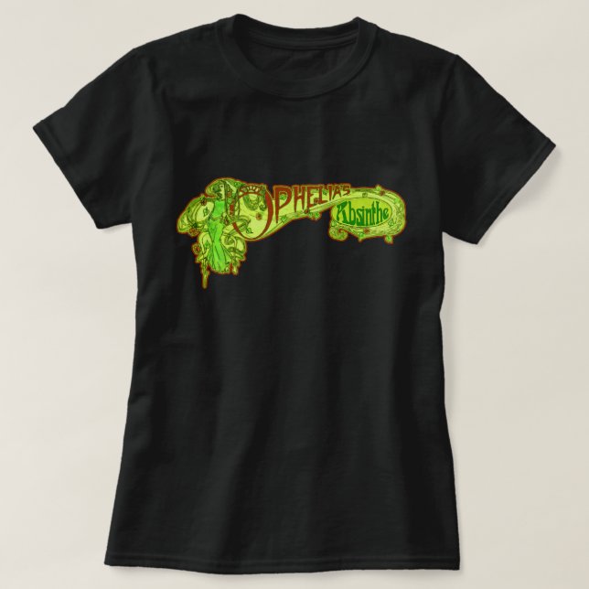 Ophelia-Absinth T-Shirt (Design vorne)