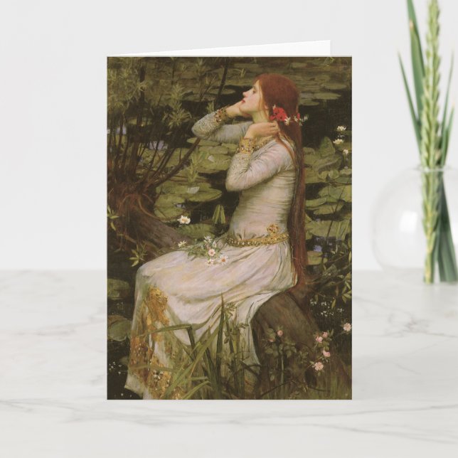 Ophelia am Teich von John William Waterhouse Karte (Vorderseite)