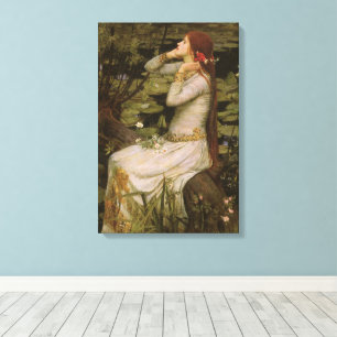 Ophelia am Teich von John William Waterhouse Leinwanddruck