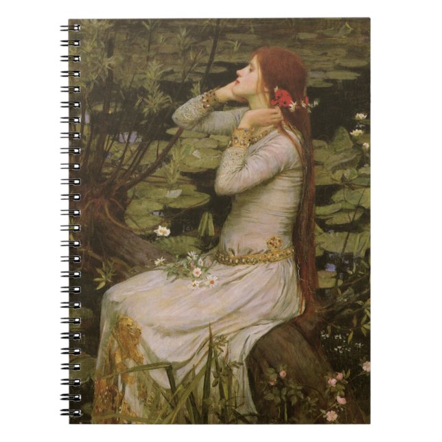 Ophelia am Teich von John William Waterhouse Notizblock (Vorderseite)