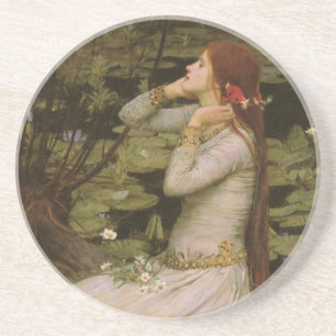 Ophelia am Teich von John William Waterhouse Sandstein Untersetzer