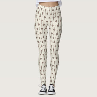 Ophelia Bläschenketten Streifen Creme Leggings