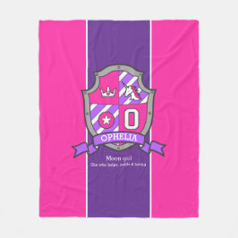 Ophelia Buchstabe O Name bedeutet Schild pink lila Fleecedecke