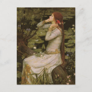 Ophelia by the Pond by John William Waterhouse Postkarte