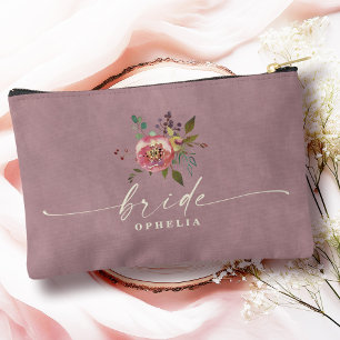 Ophelia Cottagecore Dusty Pink Blütenbraun Zubehörtasche