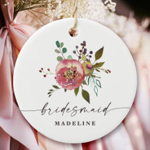 Ophelia Cottagecore Dusty Pink Floral Bridesmaid