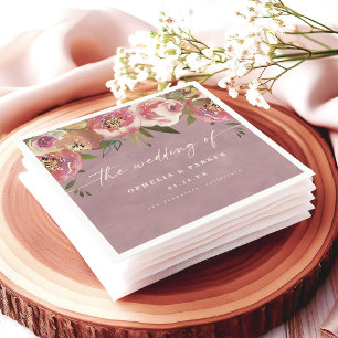 Ophelia Cottagecore Staubrosa Florale Hochzeit Serviette