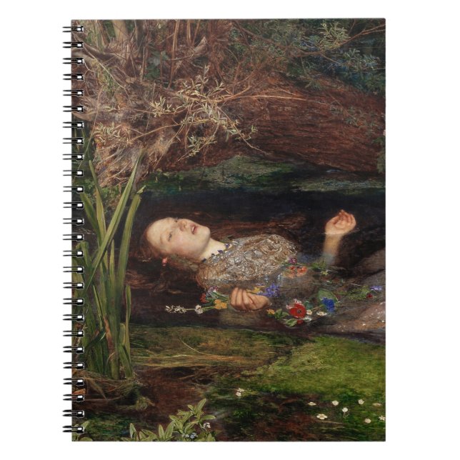 Ophelia durch John Everett Millais Notizblock (Vorderseite)