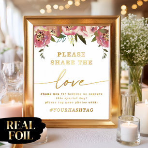 Ophelia Elegant Share the Love Echtes Folien-Schil Foliendrucke