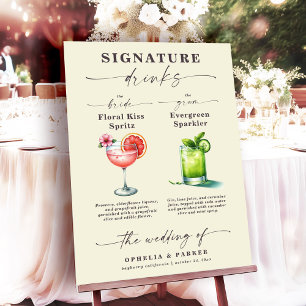 Ophelia Hochzeit Braut & Bräutigam Signature-Drink Poster
