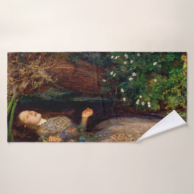 Ophelia, John Everett Millais, 1851-1852 Badehandtuch (Badehandtuch)
