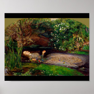 Ophelia, John Everett Millais, 1851-1852 Poster
