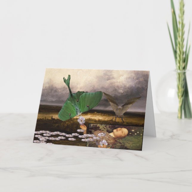 Ophelia mit Motten-Karte Karte (Vorderseite)