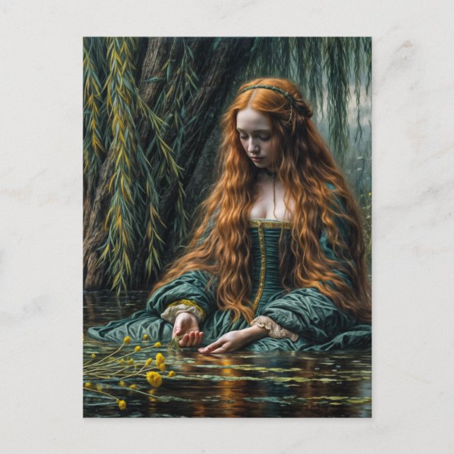 Ophelia nahe der Weide Originalkunst  Postkarte (Vorderseite)