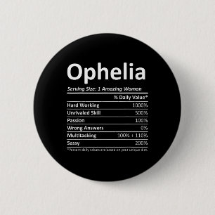Ophelia Nutrition Personalisiert Name Funny Christ Button