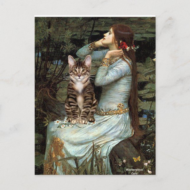 Ophelia - Tabby Tiger cat 30 Postkarte (Vorderseite)