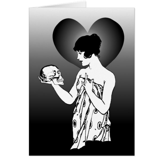 Ophelia und Yorick verblassen leere Karte (Vorne)