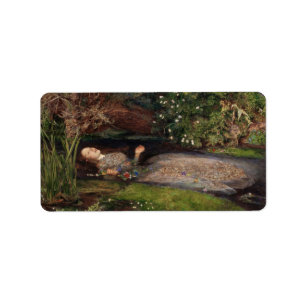 Ophelia von John Everett Millais Adressaufkleber