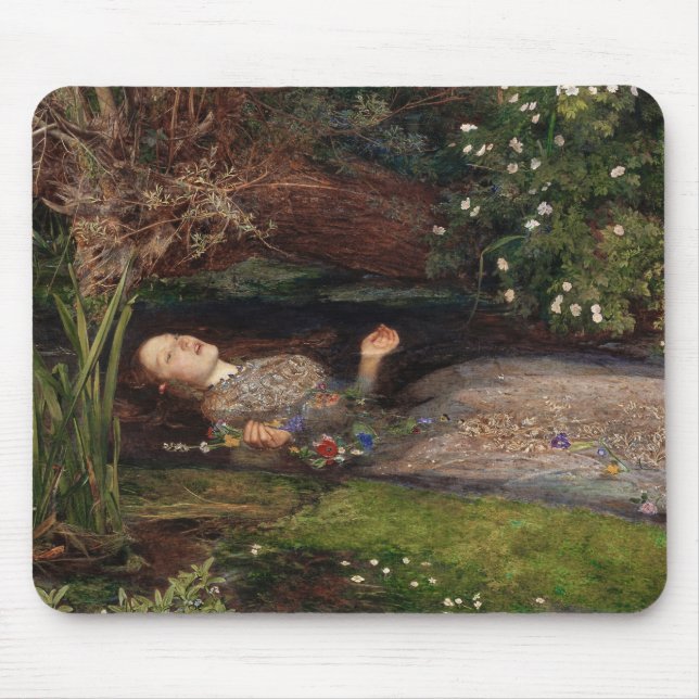 Ophelia von John Everett Millais Mousepad (Vorne)