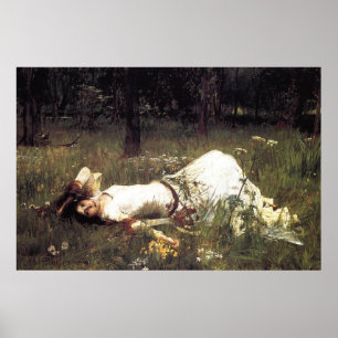 Ophelia, von John William Waterhouse, 1889 Poster