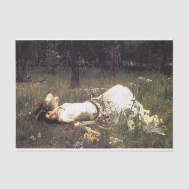 Ophelia von John William Waterhouse Decoupage Seidenpapier (Vorderseite)