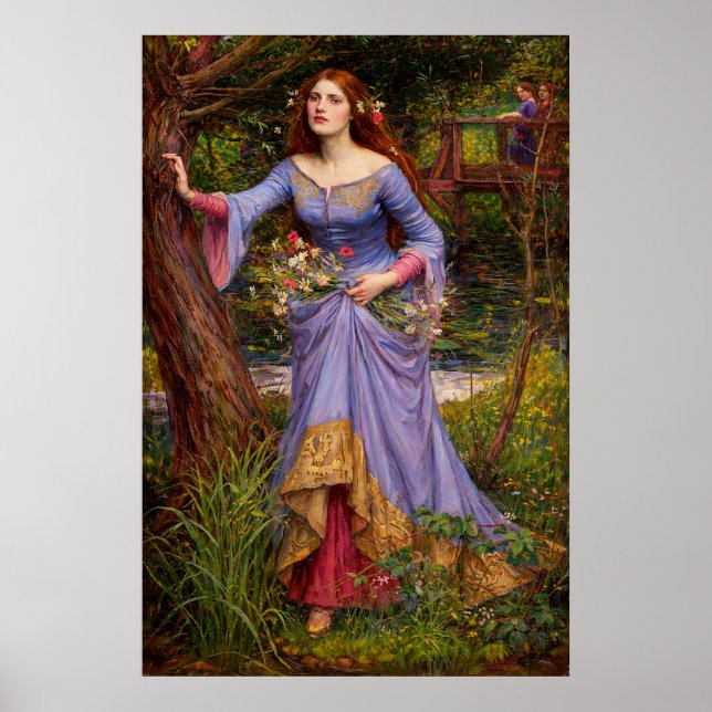 Ophelia von John William Waterhouse Poster (Vorne)