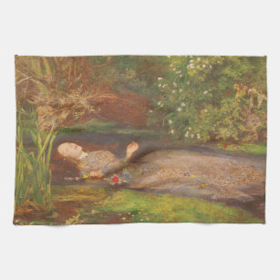Ophelia von Millais, Vintage Viktorianische Kunst Geschirrtuch