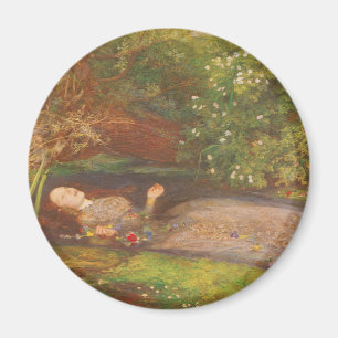 Ophelia von Millais, Vintage Viktorianische Kunst Magnet
