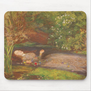 Ophelia von Millais, Vintage Viktorianische Kunst Mousepad