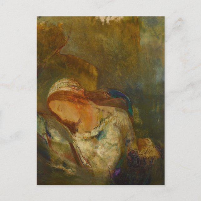 Ophelia von Odilon Redon Postkarte (Vorderseite)