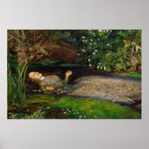 Ophelie, c. 1852 von Sir John Everett Millais Poster