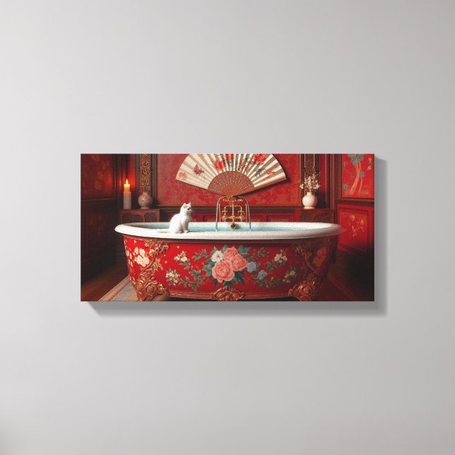 Ophelie nimmt ein Bad Leinwanddruck (Vorderseite)